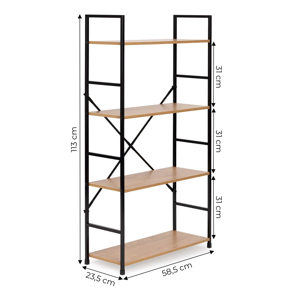 Könyvespolc, ModernHome CWJ6024112LG, 58,5 × 23,5 × 113 cm – 6. kép Könyvespolc, ModernHome CWJ6024112LG, 58,5 × 23,5 × 113 cm – 6. kép
