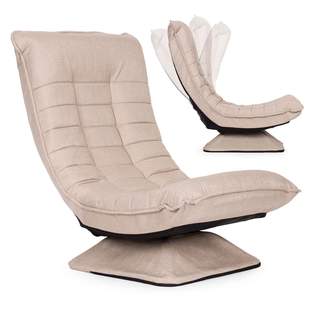 Pihenőfotel, ModernHome TH-CL-3, bézs – 1. kép