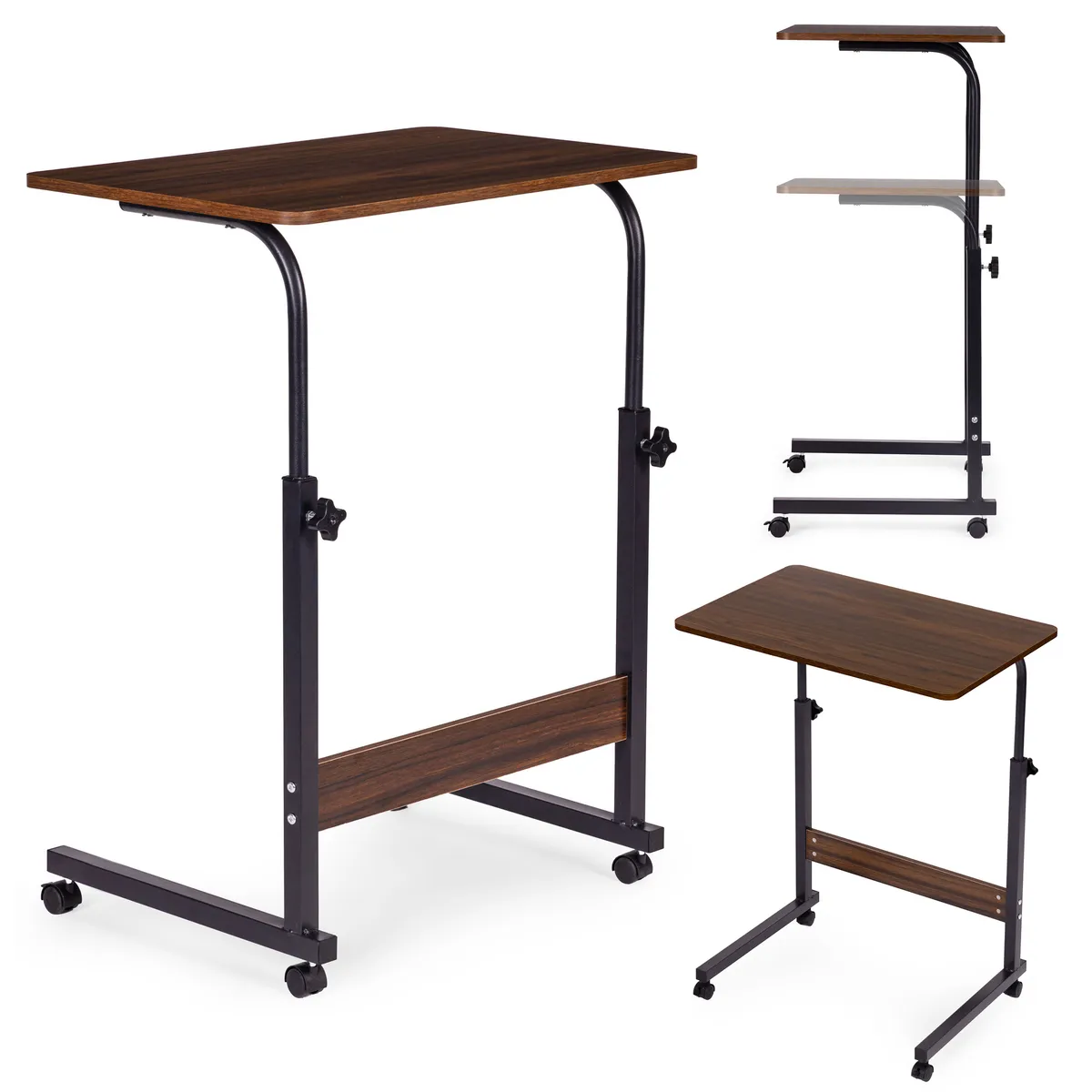 Laptopasztal, ModernHome TH-LD-15, sötét dió – 1. kép