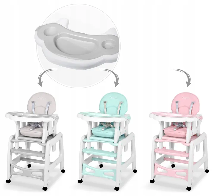 Etetőszék tálca, Ricokids Sinco, szürke – 6. kép