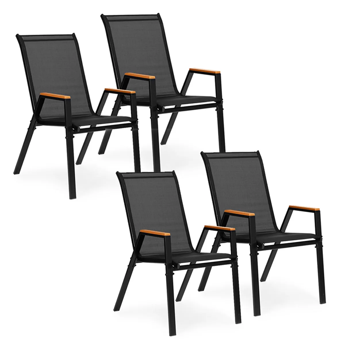 Kerti szék, MultiGarden SC-092W-4-1, fekete – 1. kép Kerti szék, MultiGarden SC-092W-4-1, fekete – 1. kép