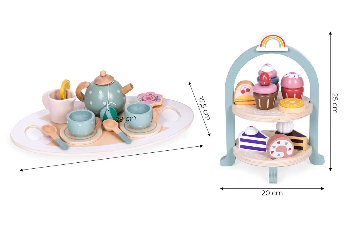 Játék teáskészlet, ECOTOYS HM327785, 27 db – 5. kép Játék teáskészlet, ECOTOYS HM327785, 27 db – 5. kép