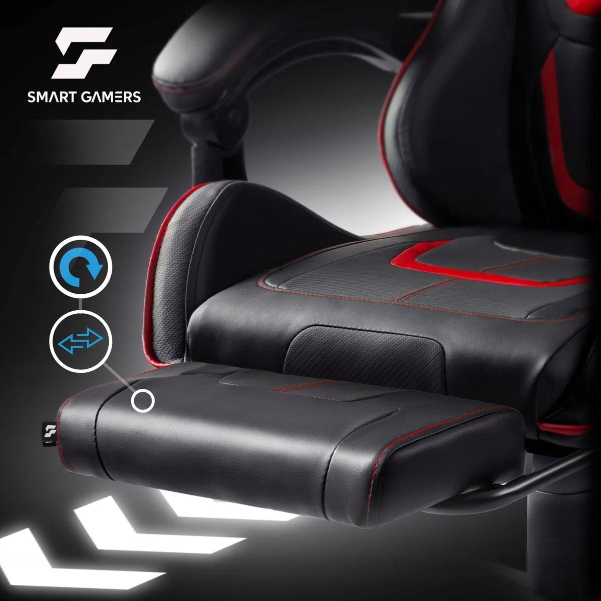 Gamer szék, Sofotel Specter, fekete/piros – 6. kép