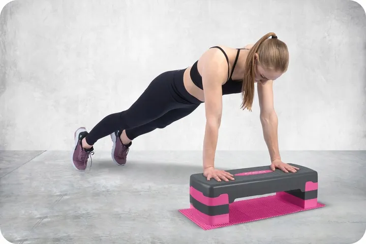 Aerobik lépcső, Neo-Sport, NS-400 – 3. kép Rózsaszín step pad edzéshez