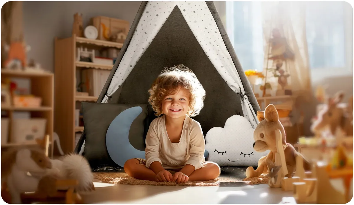 Gyereksátor, Nukido NK-406 Tipi, 116 x 116 x 165 cm – 3. kép Gyereksátor, Nukido NK-406 Tipi, 116 x 116 x 165 cm – 3. kép
