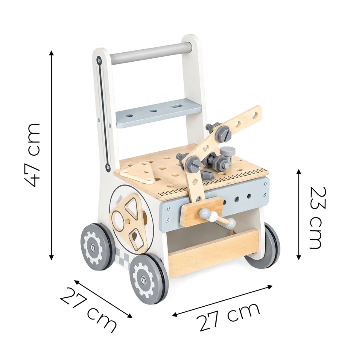 Gyerek munkapad, ECOTOYS HM259825, fa – 6. kép A munkapad méretei
