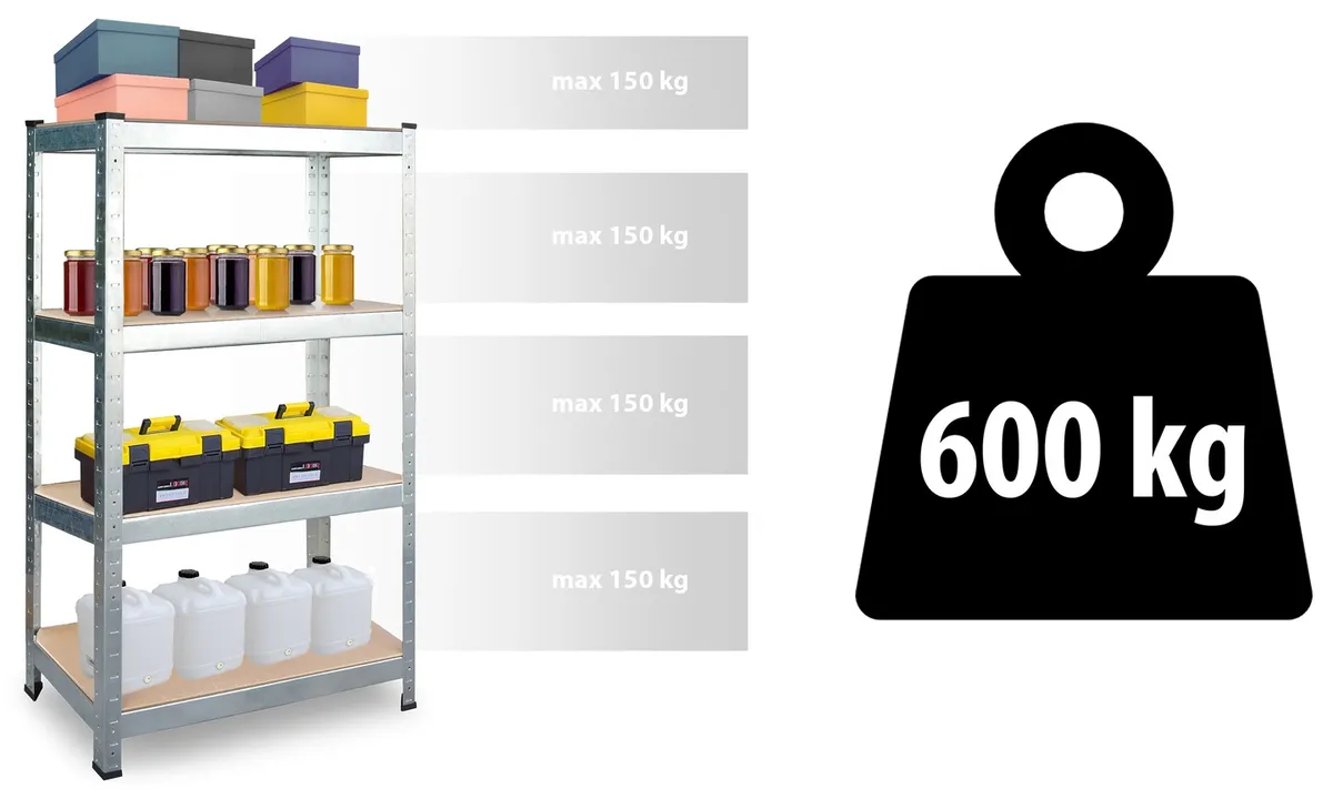 Műhelypolc szett, Plonos PL-701, ezüst – 4. kép MDF polclapok