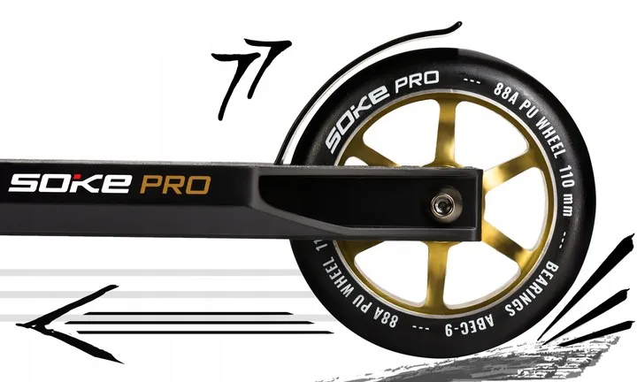 Kaszkadőr roller, SOKE PRO, arany – 6. kép
