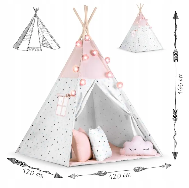 Gyereksátor, Nukido Tipi, fényfüzérrel – 13. kép