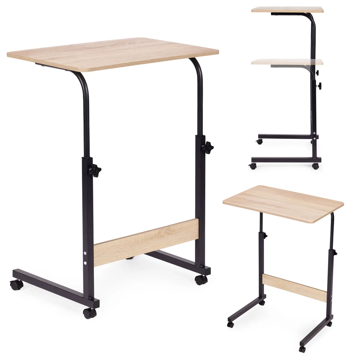 Laptopasztal, ModernHome TH-LD-6-16, világos tölgy – 1. kép Laptopasztal, ModernHome TH-LD-6-16, világos tölgy – 1. kép