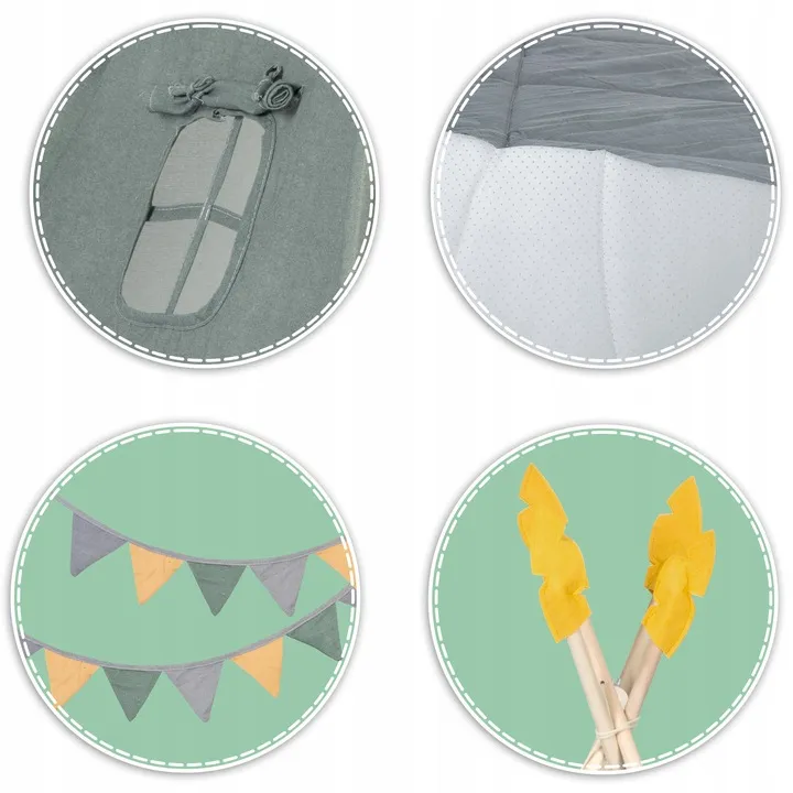 Gyereksátor, Nukido NK-406 Tipi, 116 x 116 x 165 cm – 6. kép Gyereksátor, Nukido NK-406 Tipi, 116 x 116 x 165 cm – 6. kép