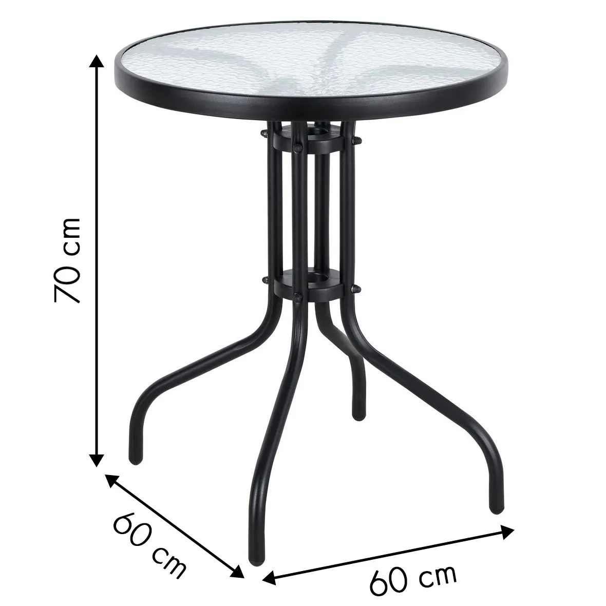 Kerti asztal, MultiGarden SC-070, fekete – 5. kép Kerti asztal, MultiGarden SC-070, fekete – 5. kép