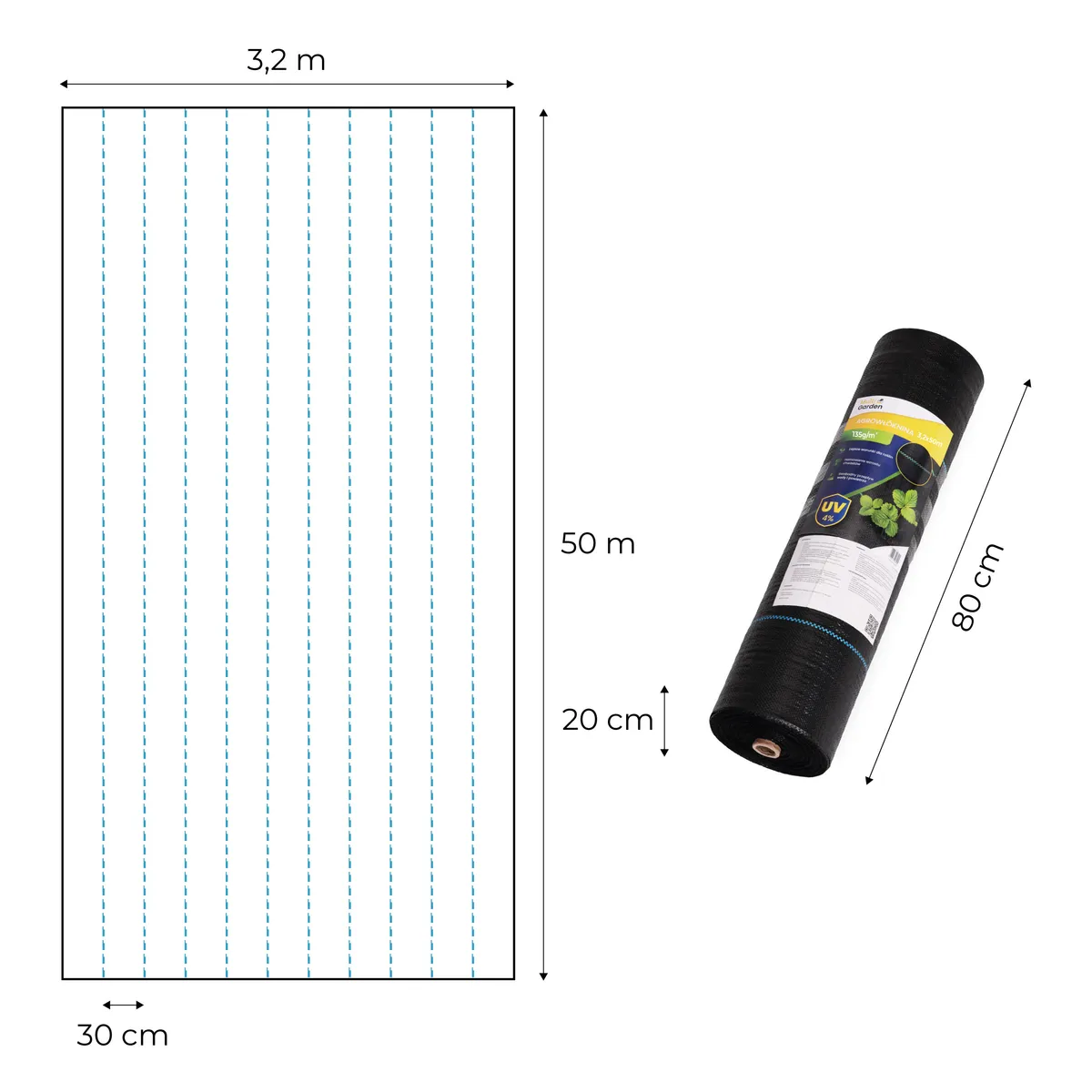 Talajtakaró geotextília, MultiGarden WEED135-M4, 3,2 x 50 m – 6. kép Talajtakaró geotextília, MultiGarden WEED135-M4, 3,2 x 50 m – 6. kép