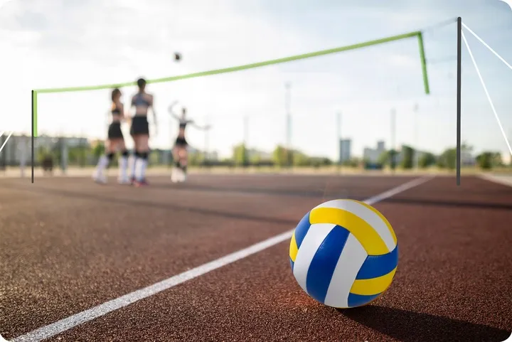 Röplabda és tollaslabda háló és állvány szett, Neo-Sport, 570 x 230 cm – 3. kép Acéloszlopok és háló