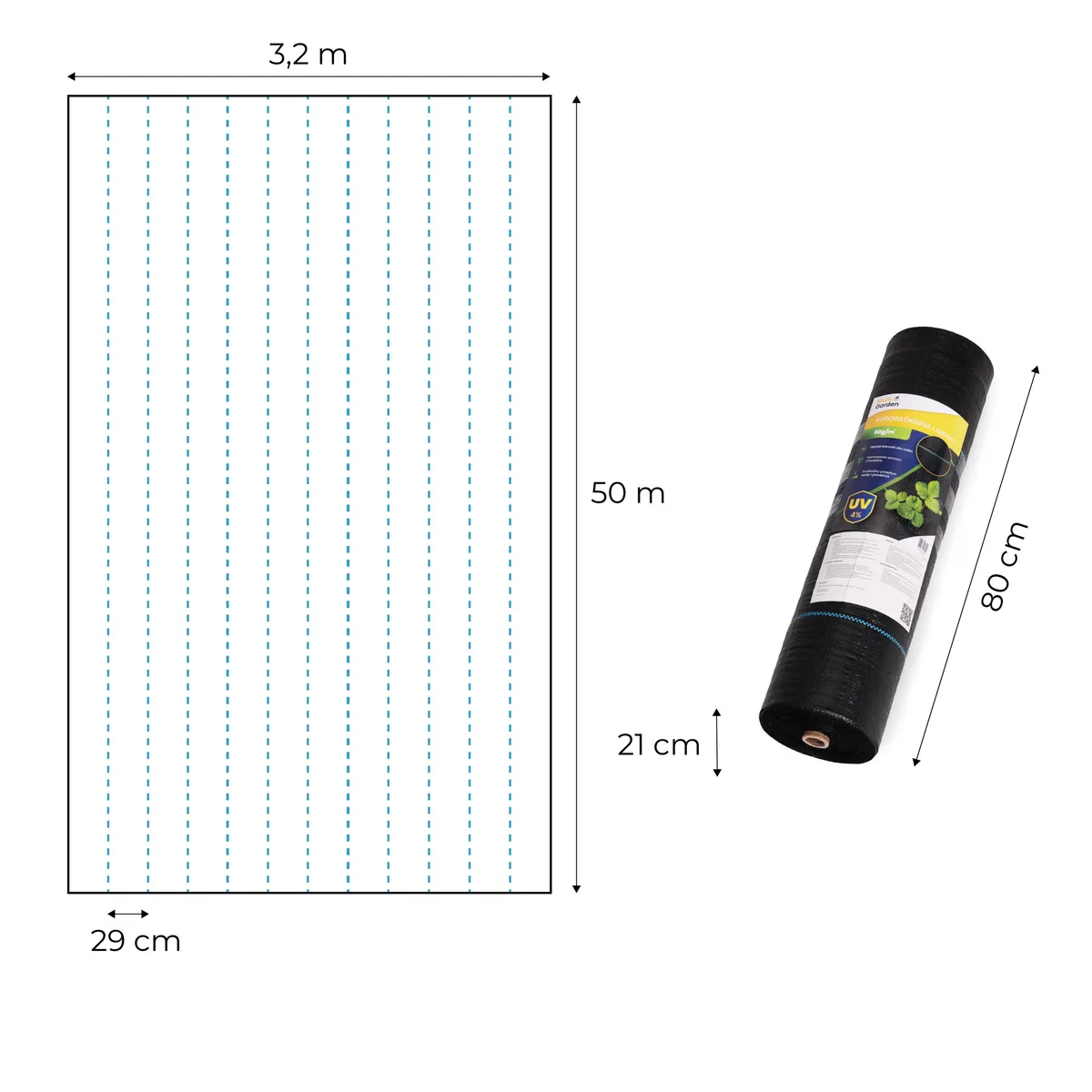 Talajtakaró geotextília, MultiGarden WEED90-M4, 3,2 x 50 m – 6. kép Talajtakaró geotextília, MultiGarden WEED90-M4, 3,2 x 50 m – 6. kép