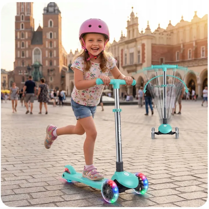 Háromkerekű roller, Ricokids Glow, türkiz – 6. kép Háromkerekű roller, Ricokids Glow, türkiz – 6. kép