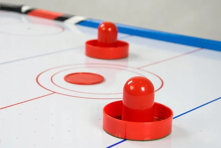 Léghoki ütő és korong szett, Neo-Sport Air Hockey, 2 db ütő 4,5 x 5 cm filc alátétekkel – 5. kép
