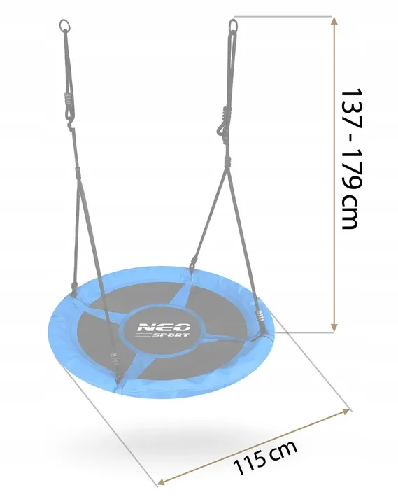 Fészekhinta, Neo-Sport Swingo, fekete/kék – 7. kép