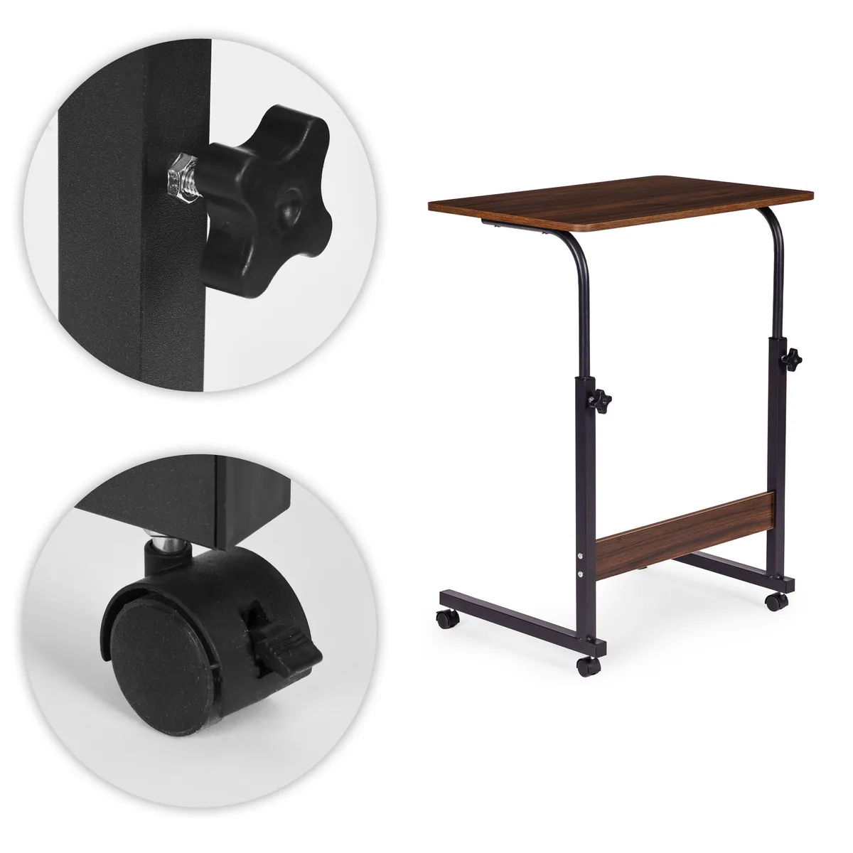 Laptopasztal, ModernHome TH-LD-15, sötét dió – 4. kép