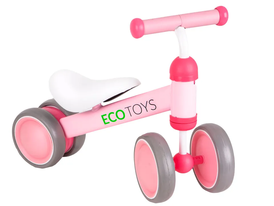 Négykerekű futóbicikli, ECOTOYS JM-118, rózsaszín – 2. kép