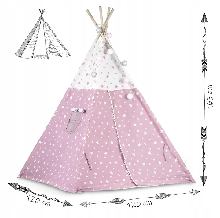 Gyereksátor, Nukido Tipi, fényfüzérrel – 13. kép