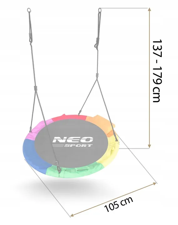 Fészekhinta, Neo-Sport Swingo, fekete/színes – 7. kép Fészekhinta, Neo-Sport Swingo, fekete/színes – 7. kép