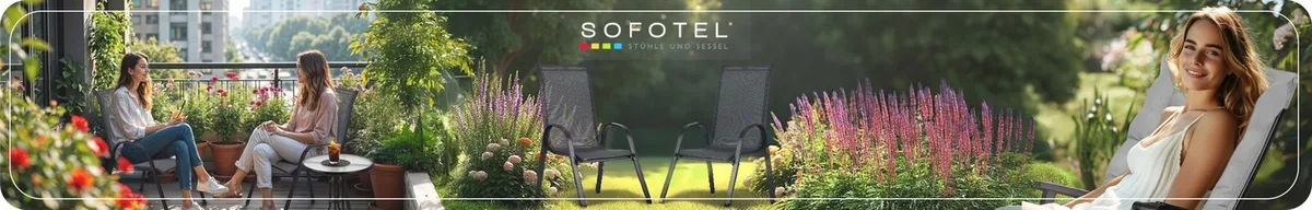 Kerti szék, Sofotel SO-980, szürke – 1. kép Sofotel SO-980 textil kerti szék