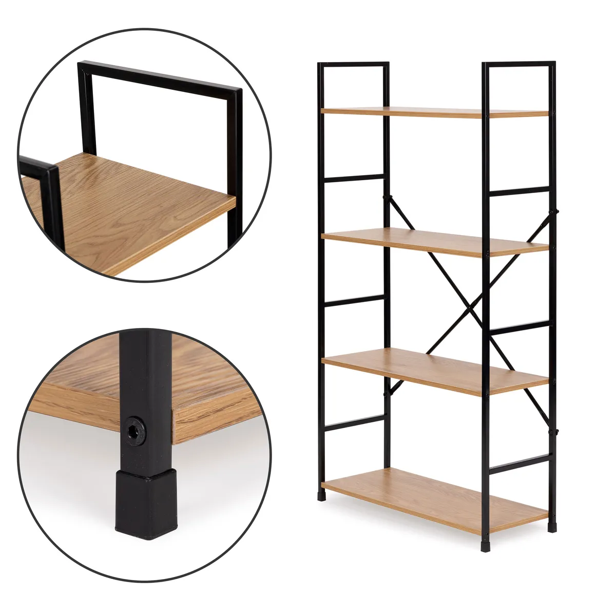 Könyvespolc, ModernHome CWJ6024112LG, 58,5 × 23,5 × 113 cm – 3. kép Könyvespolc, ModernHome CWJ6024112LG, 58,5 × 23,5 × 113 cm – 3. kép