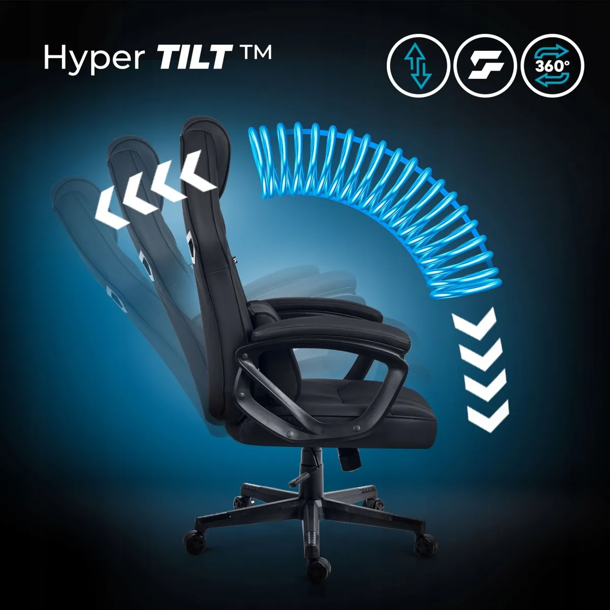 Gamer szék, Sofotel Furon, fekete – 3. kép Gamer szék, Sofotel Furon, fekete – 3. kép