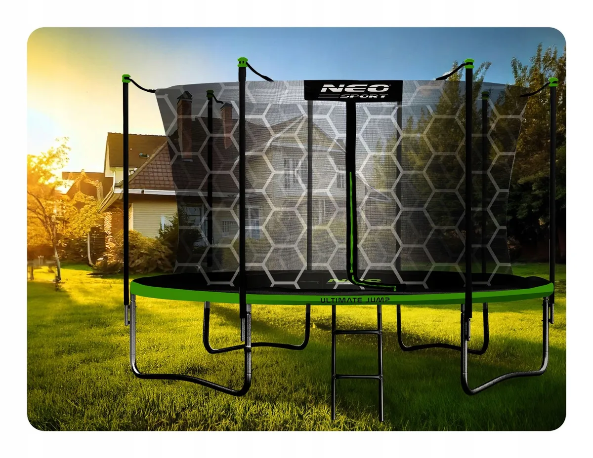 Kerti trambulin, Neo-Sport, fekete/zöld – 6. kép Kerti trambulin, Neo-Sport, fekete/zöld – 6. kép