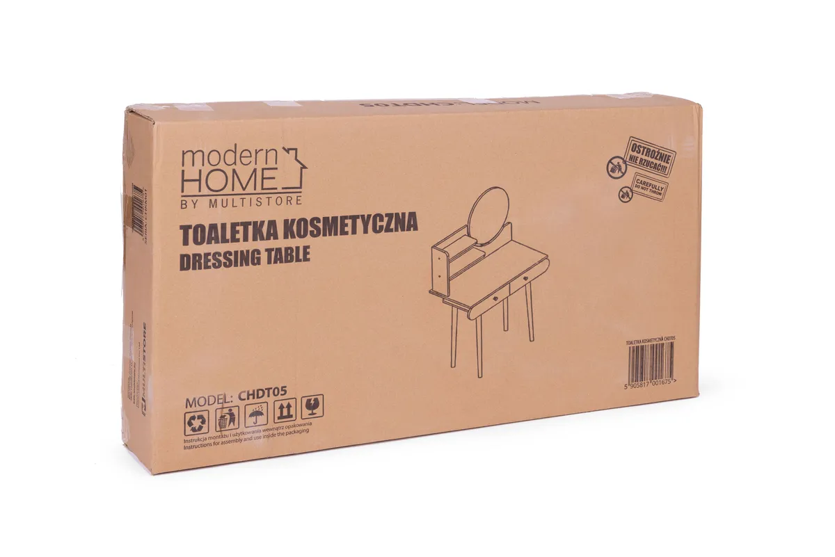Sminkasztal, ModernHome CHDT05, fehér – 4. kép