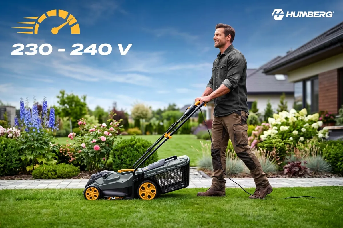 Elektromos fűnyíró, Humberg HM-612, szürke/fekete – 3. kép Elektromos fűnyíró, Humberg HM-612, szürke/fekete – 3. kép