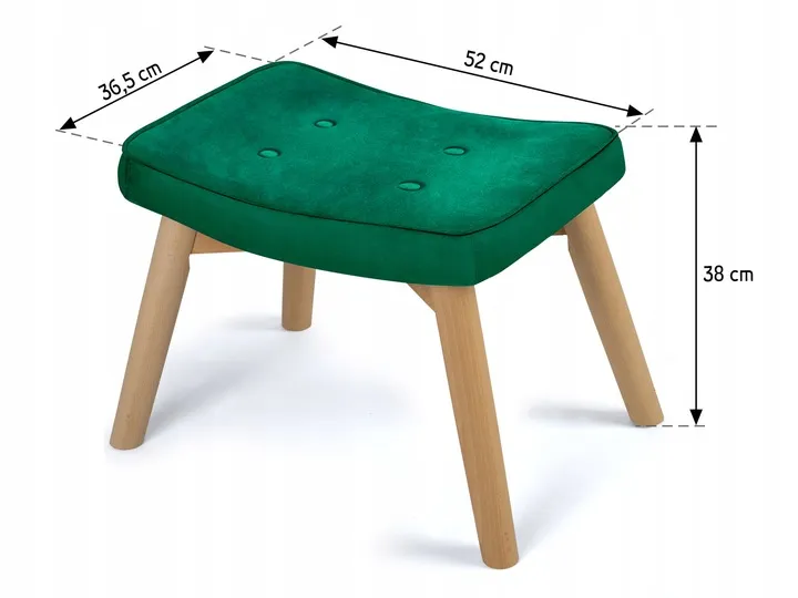 Lábtartó, Sofotel Norse, zöld – 5. kép