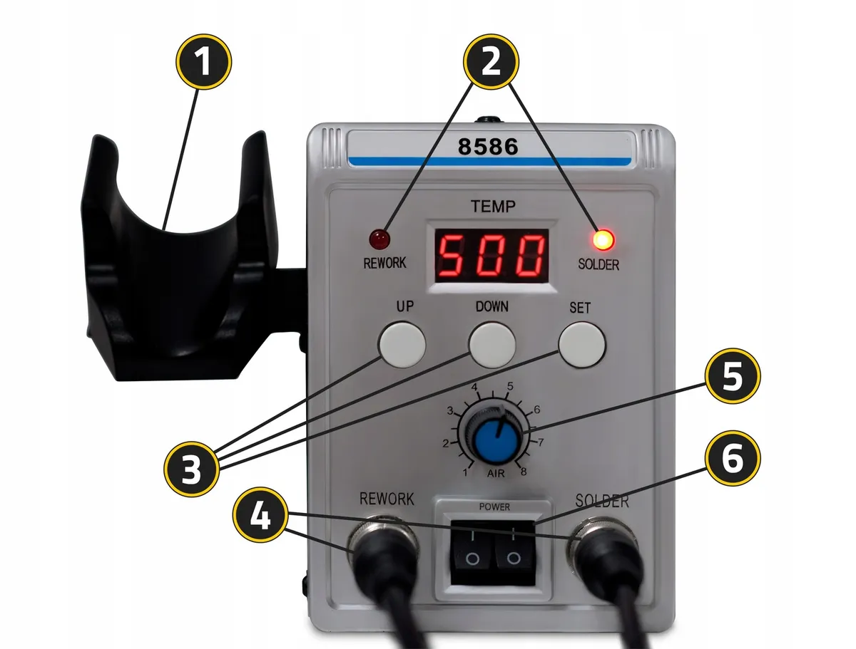 Forrasztóállomás, Humberg HM-29, fekete/ezüst – 11. kép Forrasztóállomás, Humberg HM-29, fekete/ezüst – 11. kép