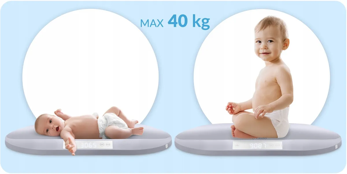 Elektronikus babamérleg, Nukido NK-950, világosszürke – 6. kép