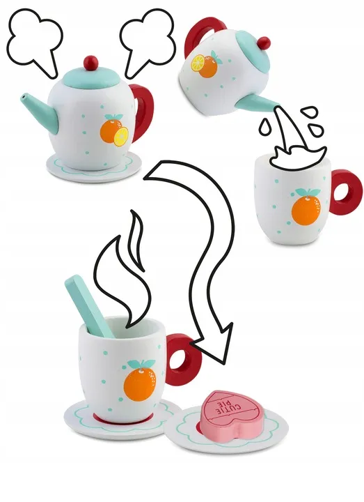 Fa teáskészlet, Ricokids RK-869, fa – 2. kép Fa teáskészlet, Ricokids RK-869, fa – 2. kép