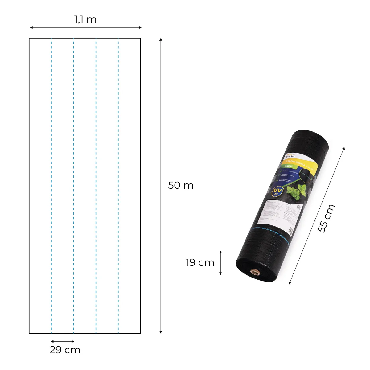 Talajtakaró geotextília, MultiGarden WEED135-M2, 1,1 x 50 m – 6. kép Talajtakaró geotextília, MultiGarden WEED135-M2, 1,1 x 50 m – 6. kép