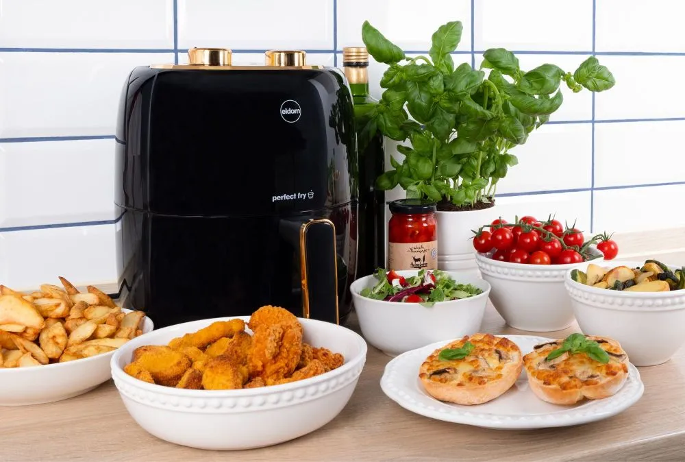 Air Fryer forrólevegős sütő, Eldom FR35, 3,5 l – 2. kép Air Fryer forrólevegős sütő, Eldom FR35, 3,5 l – 2. kép