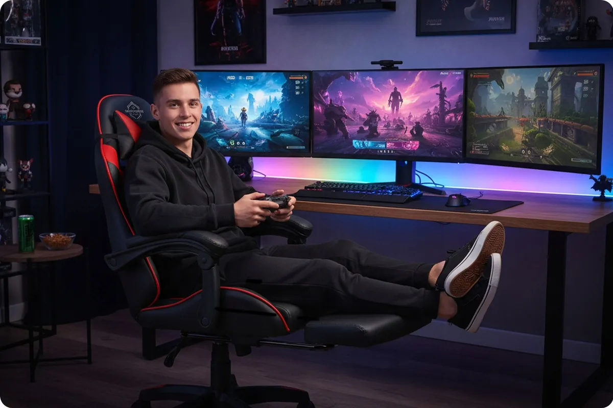 Gamer szék, Sofotel Draknor II, fekete-piros – 13. kép Gamer szék, Sofotel Draknor II, fekete-piros – 13. kép