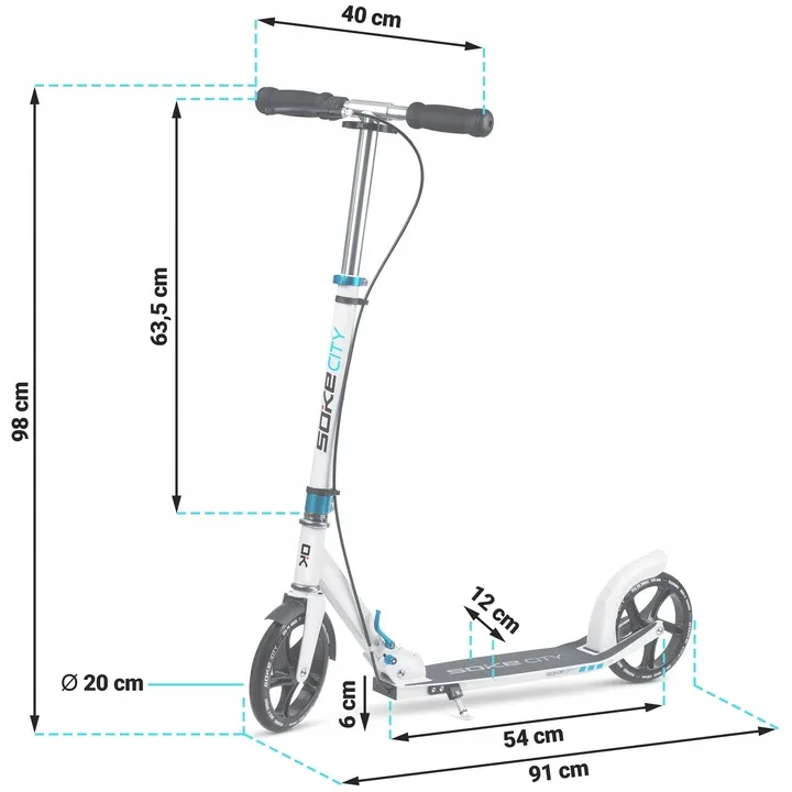 Klasszikus roller, SOKE City, fehér – 12. kép Klasszikus roller, SOKE City, fehér – 12. kép