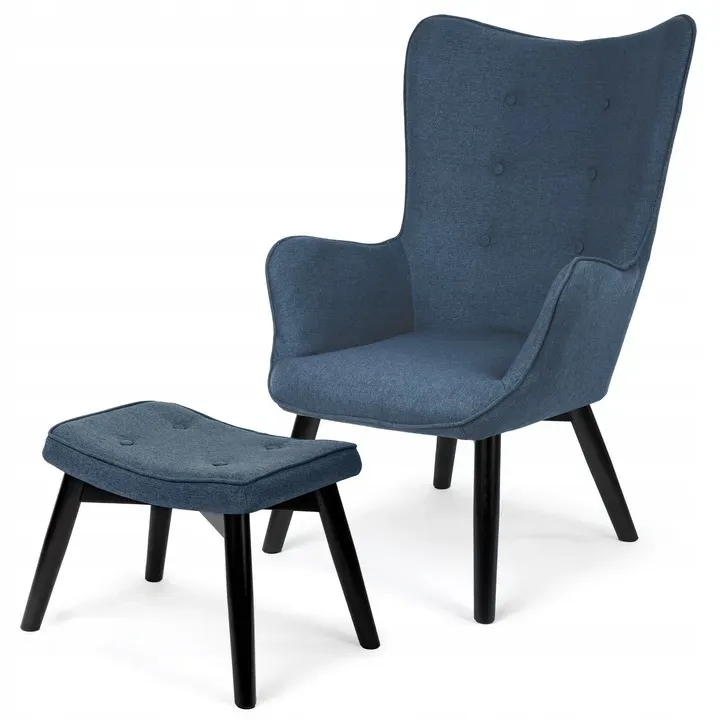 Lábtartós fotel, Sofotel Norse, kék/fekete – 10. kép Lábtartós fotel, Sofotel Norse, kék/fekete – 10. kép