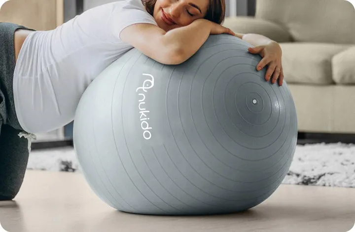 Fitnesz labda, Nukido NS-951, szürke – 5. kép