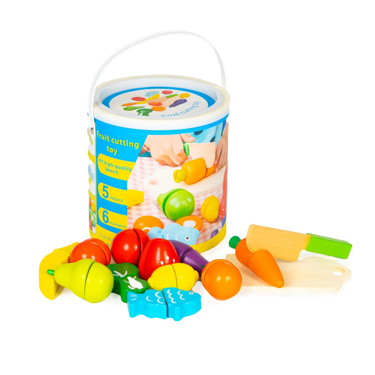 Játék élelmiszerkészlet, Multistore HC517244, zöldségek és gyümölcsök – 1. kép Játék élelmiszerkészlet, Multistore HC517244, zöldségek és gyümölcsök – 1. kép