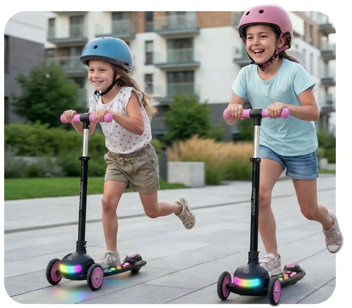 Háromkerekű roller, Ricokids Glowi, fekete/rózsaszín – 12. kép Háromkerekű roller, Ricokids Glowi, fekete/rózsaszín – 12. kép