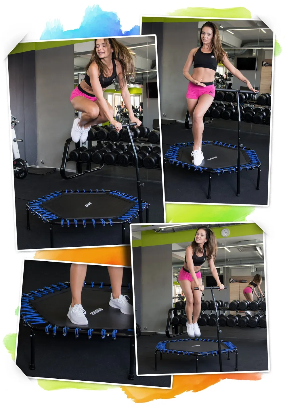 Fitnesz trambulin, Neo-Sport, fekete/kék – 5. kép Fitnesz trambulin, Neo-Sport, fekete/kék – 5. kép