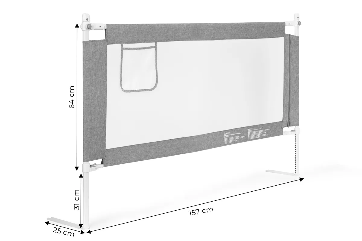 Leesésgátló ágykorlát, ECOTOYS SG-030D-GY, szürke/fehér – 7. kép