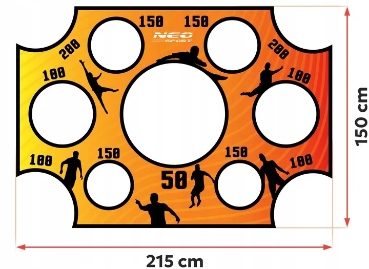 Célzóponyva futballkapura, Neo-Sport, 215 x 150 cm – 5. kép