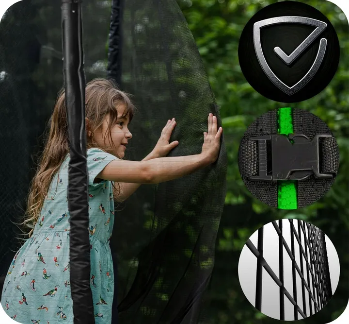 Kerti trambulin, Neo-Sport, fekete/zöld – 5. kép Kerti trambulin, Neo-Sport, fekete/zöld – 5. kép
