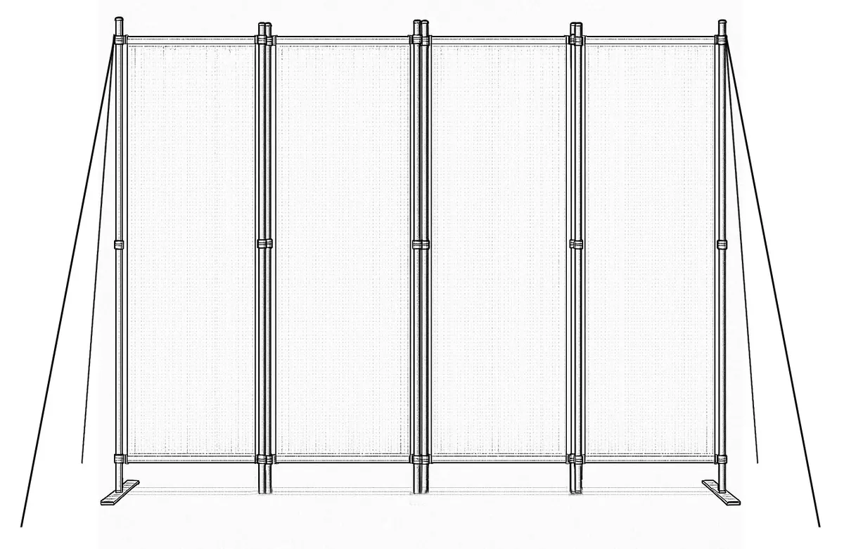 Térelválasztó paraván, MultiGarden AW-022/4TLG, bézs – 4. kép Térelválasztó paraván, MultiGarden AW-022/4TLG, bézs – 4. kép