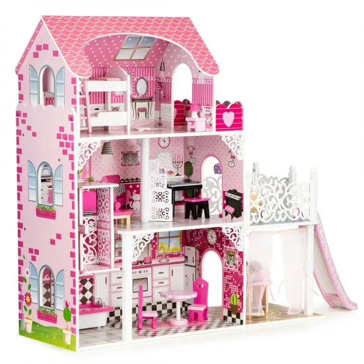 Fa babaház, ECOTOYS TL49059, 89 x 32,5 x 90 cm – 9. kép Fa babaház, ECOTOYS TL49059, 89 x 32,5 x 90 cm – 9. kép